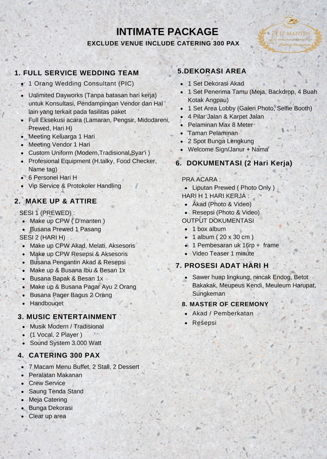 Paket Intimate